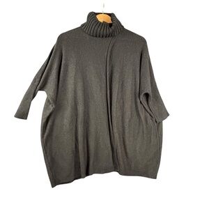 Soft Surroundings Oversized Charcoal Cowl Neck Sweater Sz Medium